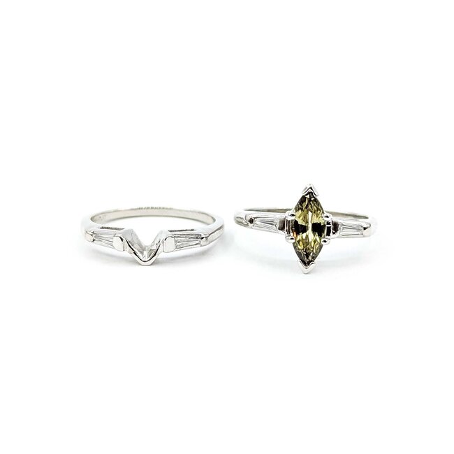 Ring  Contour Band .35ctw Baguette DiamondsGIA: 2243072207  .91ct Color-Changing Alexandrite 900pt 11mm Sz6 7.2g 125040043