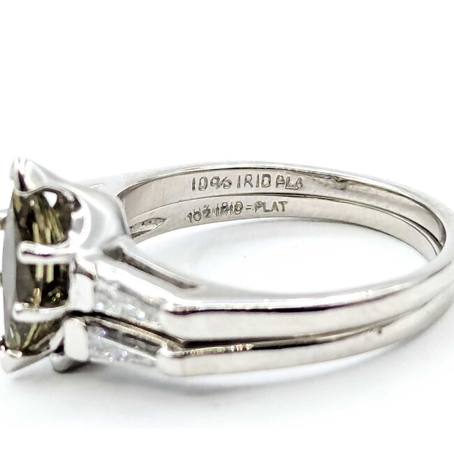 Ring Set Contour Band .35ctw Baguette Diamonds .90ct Alexandrite 900pt Sz6 7.2g 125040043