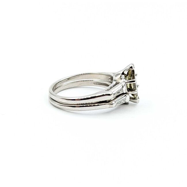 Ring  Contour Band .35ctw Baguette DiamondsGIA: 2243072207  .91ct Color-Changing Alexandrite 900pt 11mm Sz6 7.2g 125040043