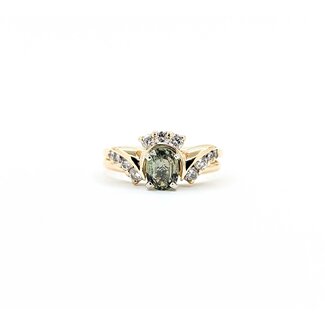 Ring .50ctw Round Diamonds .85ct Alexandrite GIA: 2231584947 14ky sz7 7.5mm 124060191