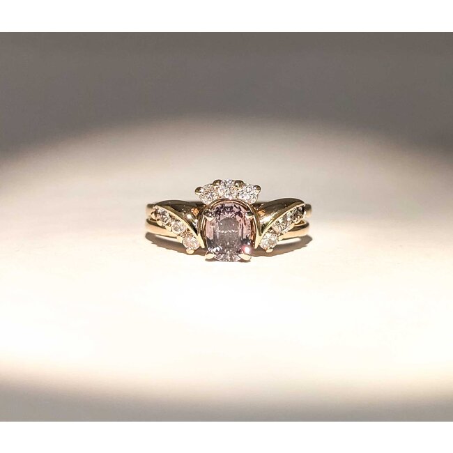 Ring .50ctw Round Diamonds .85ct Alexandrite GIA: 2231584947 14ky sz7 7.5mm 124060191