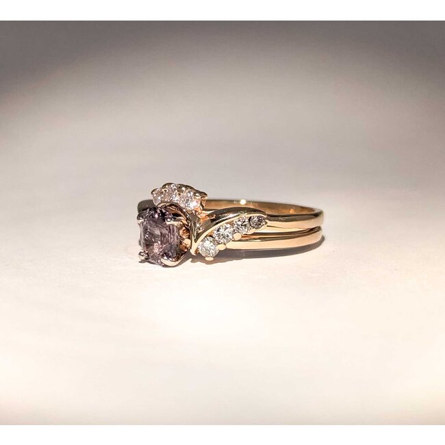 Ring .50ctw Round Diamonds .85ct Alexandrite GIA: 2231584947 14ky sz7 7.5mm 124060191