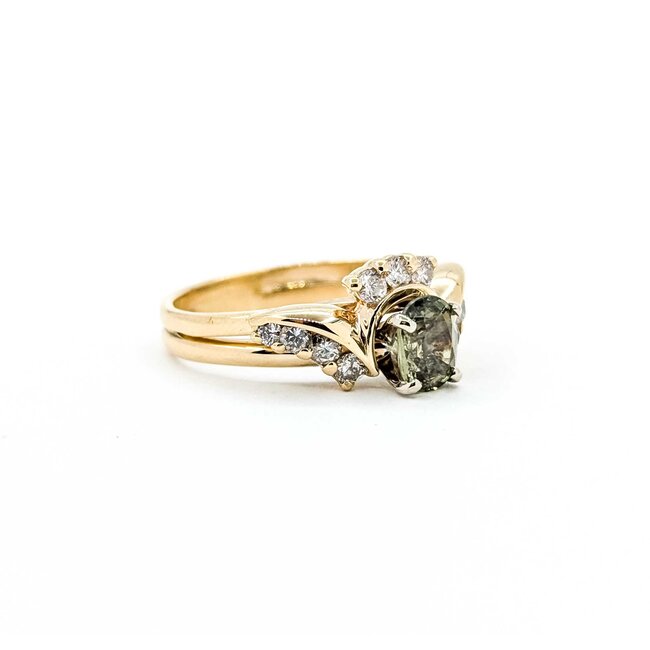 Ring .50ctw Round Diamonds .85ct Alexandrite GIA: 2231584947 14ky sz7 7.5mm 124060191