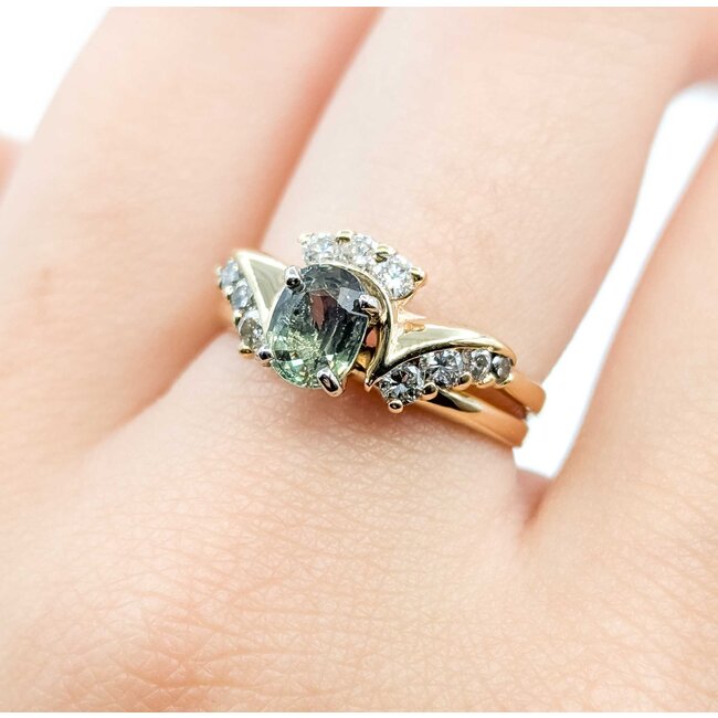 Ring .50ctw Round Diamonds .85ct Alexandrite GIA: 2231584947 14ky sz7 7.5mm 124060191