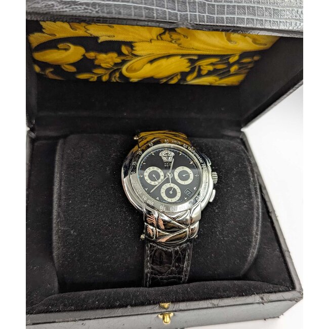 Watch Versace Model 9 137 922 LImited Edition #01/2500 42mm Stainless Steel Leather Strap Box 225086605