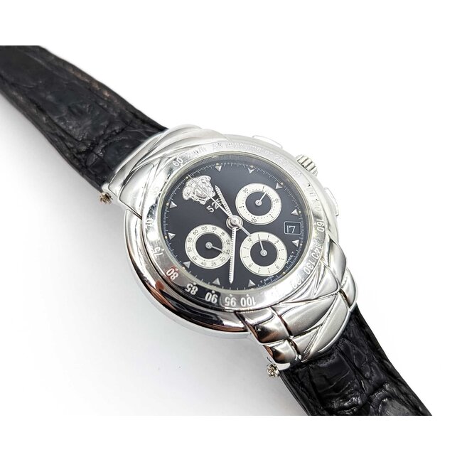 Watch Versace Model 9 137 922 LImited Edition #01/2500 42mm Stainless Steel Leather Strap Box 225086605