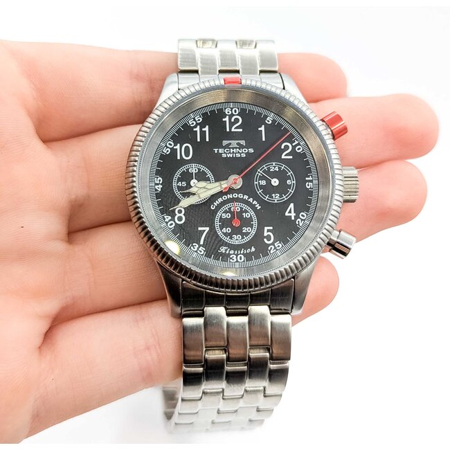 Watch Technos Swiss 40mm Stainless Steel 9" Box and Papers 225086604