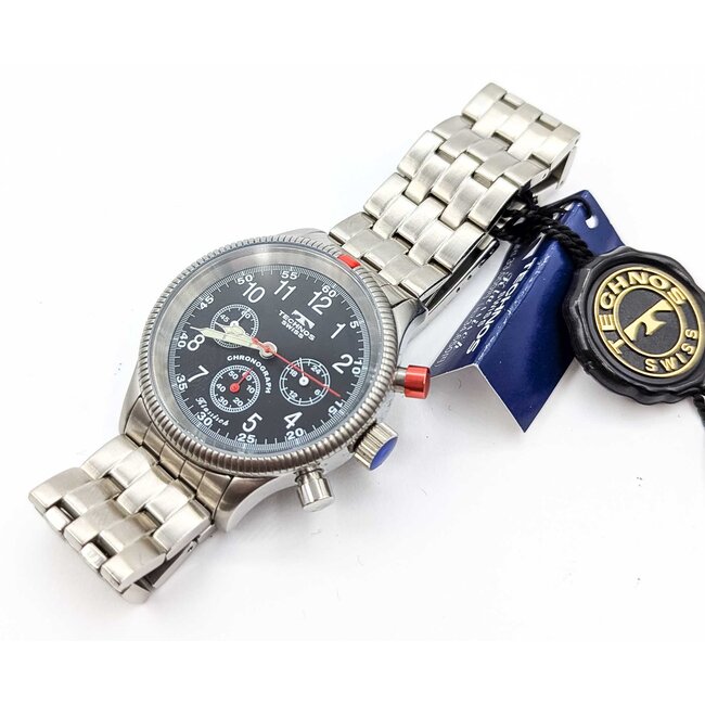 Watch Technos Swiss 40mm Stainless Steel 9" Box and Papers 225086604
