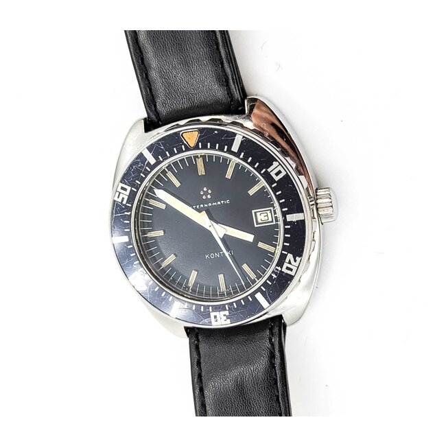 Watch Eternamatic Kontiki 41mm Stainless Steel Leather Strap Watch Only 225086601