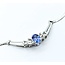 Necklace .15ctw Baguette Diamonds .75ct Tanzanite 14kw 17" 6.7g 225070149