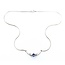 Necklace .15ctw Baguette Diamonds .75ct Tanzanite 14kw 17" 6.7g 225070149