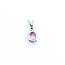 Pendant Drop .03ct Round Diamond 2.0ct Pink Topaz 10kw 19x7mm 1.4g 225070122
