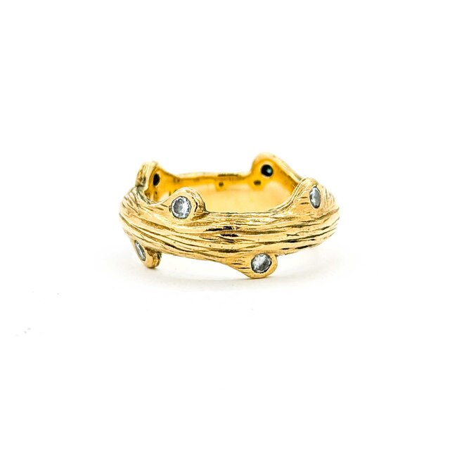 Ring Wood Grain 18ky Sz5.5 10.2g 225070096