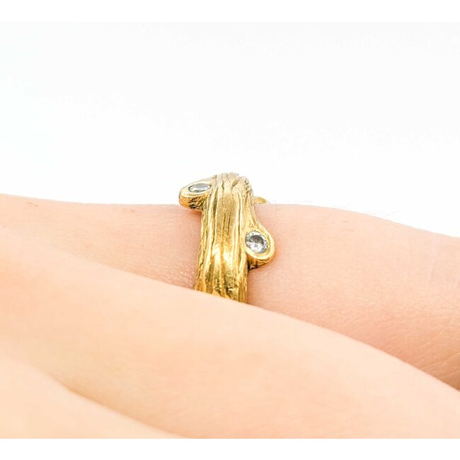 Ring Wood Grain 18ky Sz5.5 10.2g 225070096