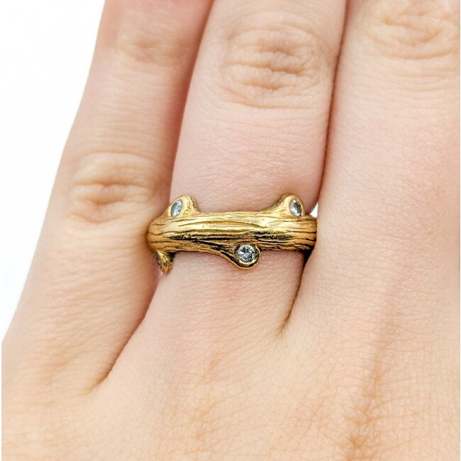 Ring Wood Grain 18ky Sz5.5 10.2g 225070096