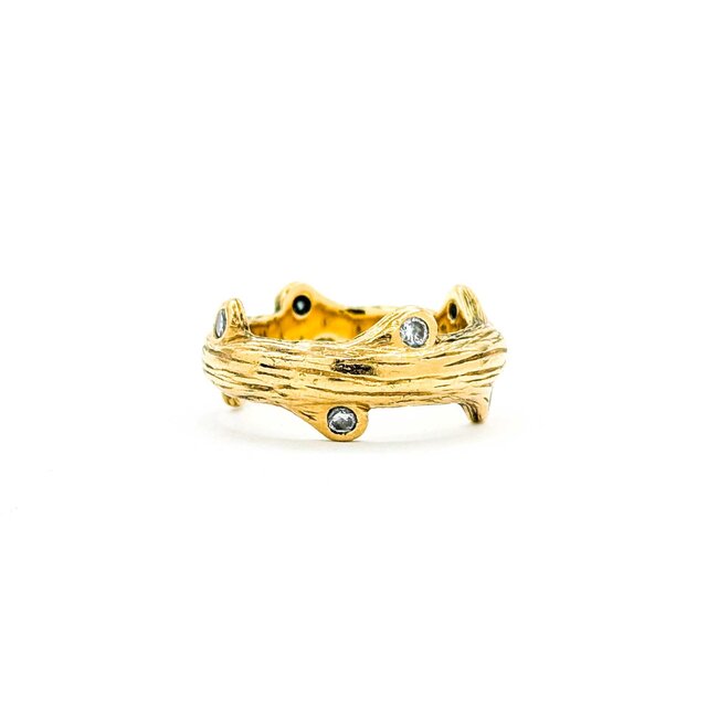 Ring Wood Grain 18ky Sz5.5 10.2g 225070096