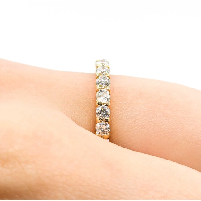 Ring Eternity 1.50ctw Round Diamonds 14ky Sz6.5 3.3g 225070098