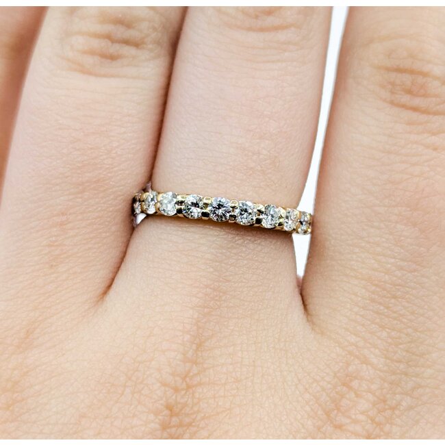 Ring Eternity 1.50ctw Round Diamonds 14ky Sz6.5 3.3g 225070098
