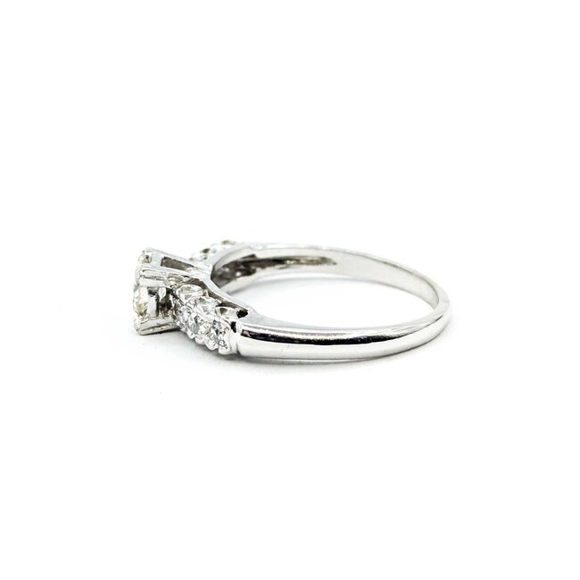 Ring Mid Century .38ct Round Diamond .12ctw Diamonds 14kw Sz8 3.3g 225080010