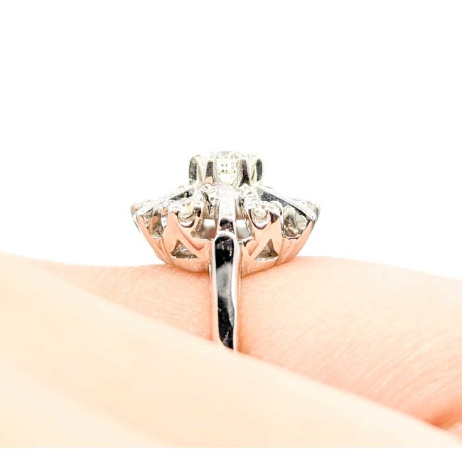 Ring Snowflake .35ctw Round Diamonds 14kw Sz4.5 4.1g 225070112