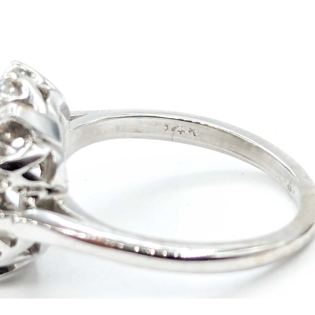 Ring Snowflake .35ctw Round Diamonds 14kw Sz4.5 4.1g 225070112