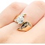 Ring Burnished .77ct Pear Diamond .42ctw Diamonds 14ky Sz5 5.8g 225080009