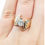 Ring Burnished .77ct Pear Diamond .42ctw Diamonds 14ky Sz5 5.8g 225080009