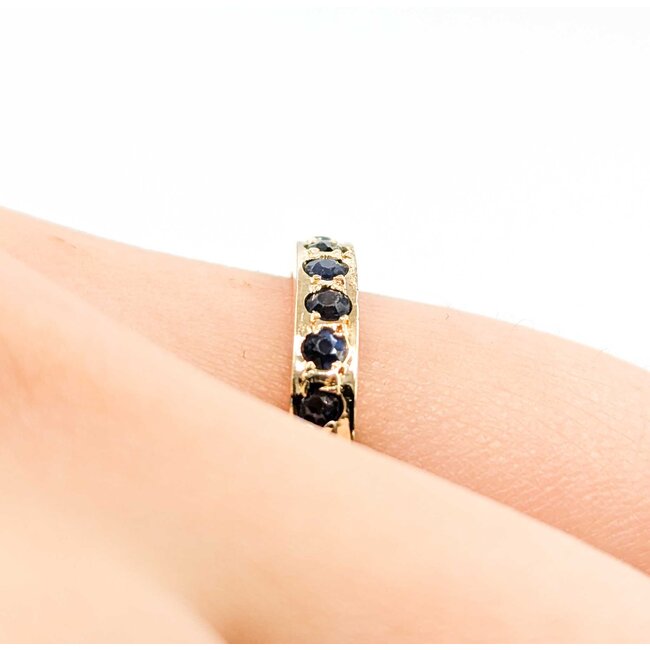 Ring Eternity 1.50ctw Sapphire 18ky Sz5.5 3.1g 225080012