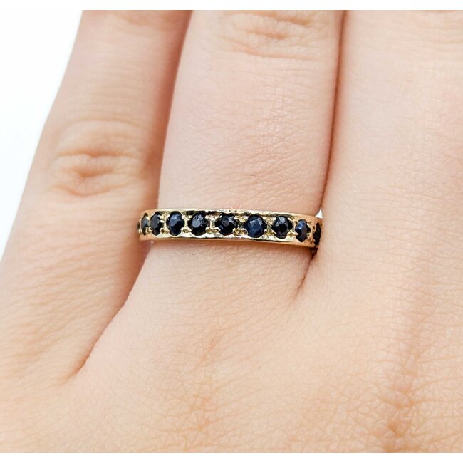 Ring Eternity 1.50ctw Sapphire 18ky Sz5.5 3.1g 225080012