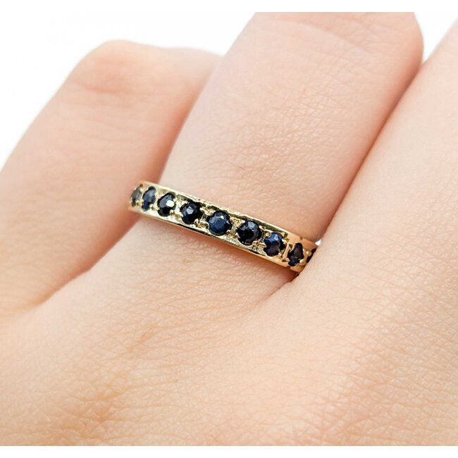 Ring Eternity 1.50ctw Sapphire 18ky Sz5.5 3.1g 225080012