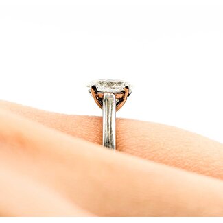 Ring Solitaire .55ct Oval Diamond Platinum Sz4.5 2.75g 225060029