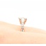 Ring Mid Century 1.04ct Round Diamond .12ctw Diamonds Platinum Sz8 3.5g 225080007