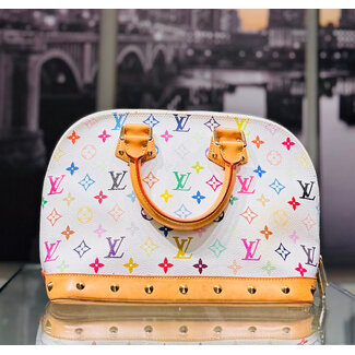 Handbag Louis Vuitton Alma Blanc Monogram PM M92647 Takashi Murakami 125085011