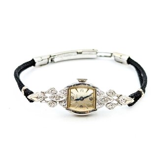 Watch Bulova Wind Up Wristwatch .03ctw Single Cut Diamonds 14kw 7.3g 225070139