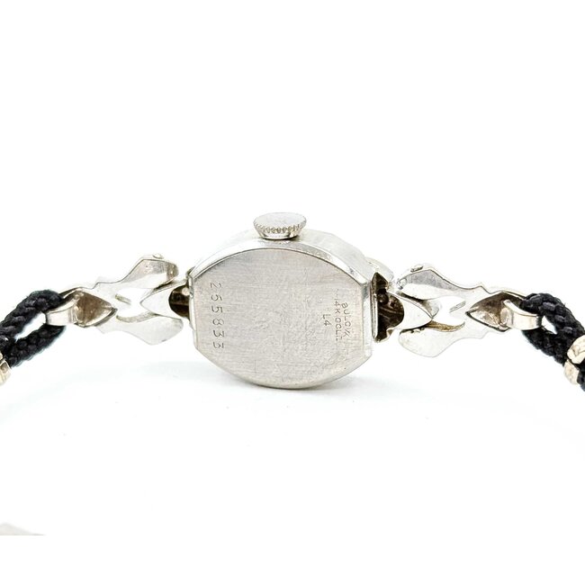 Watch Bulova Wind Up Wristwatch .03ctw Single Cut Diamonds 14kw 7.3g 225070139