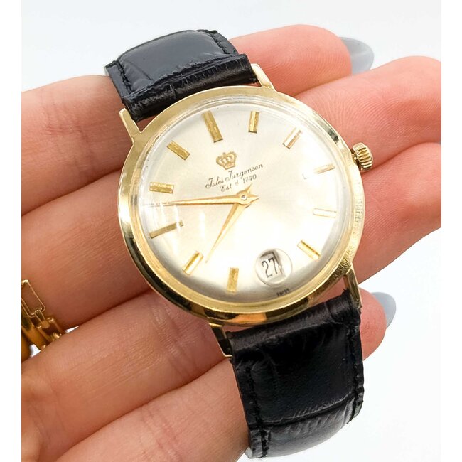 Watch Jules Jurgensen 1960's 34mm 18ky Leather Strap Watch Only 225086607