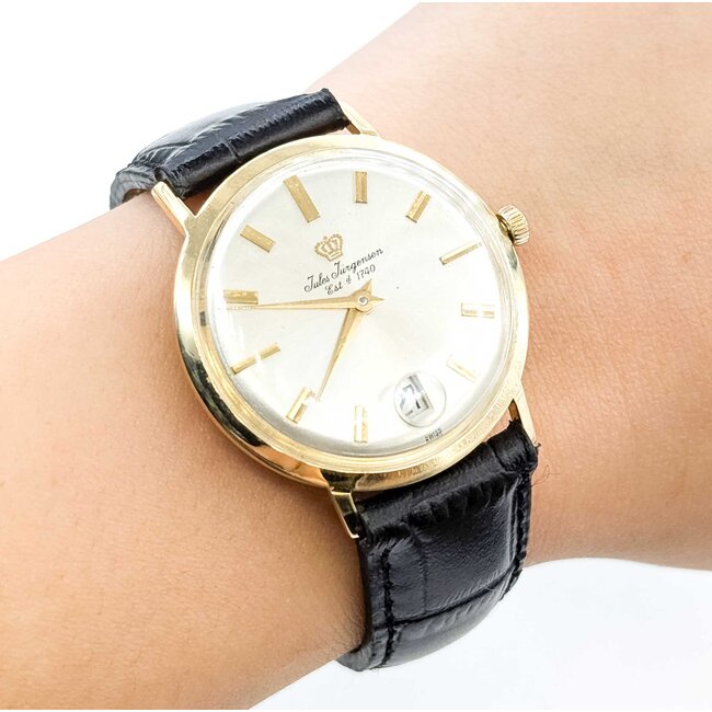 Watch Jules Jurgensen 1960's 34mm 18ky Leather Strap Watch Only 225086607