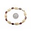 Bracelet Vintage Style .03ctw Round Diamonds 6.40ctw Garnet 10ky 7" 7.5g 225070133