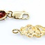 Bracelet Vintage Style .03ctw Round Diamonds 6.40ctw Garnet 10ky 7" 7.5g 225070133
