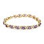 Bracelet Hearts .04ctw Round Diamonds 4.00ctw Amethyst 10ky 7" 8.2g 225070132