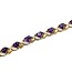 Bracelet Hearts .04ctw Round Diamonds 4.00ctw Amethyst 10ky 7" 8.2g 225070132