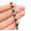 Bracelet Hearts .04ctw Round Diamonds 4.00ctw Amethyst 10ky 7" 8.2g 225070132