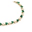 Bracelet Link 1.52ctw Round Diamonds 3.60ctw Emerald 14ky 7.75" 12.4g 225070130