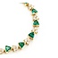 Bracelet Link 1.52ctw Round Diamonds 3.60ctw Emerald 14ky 7.75" 12.4g 225070130