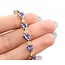 Bracelet Link 1.06ctw Round Diamonds 9.18ctw Tanzanite 14ky 7" 12.5g 225070131