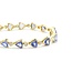 Bracelet Link 1.06ctw Round Diamonds 9.18ctw Tanzanite 14ky 7" 12.5g 225070131