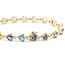 Bracelet Link 1.06ctw Round Diamonds 9.18ctw Tanzanite 14ky 7" 12.5g 225070131