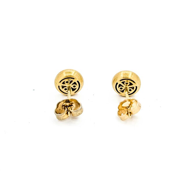 Earrings Bezel Set .04ctw Round Diamonds 14ky 8mm 1.6g 225070099