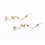 Earrings Swirls 14ky 61x8mm 2.7g 225070043