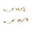 Earrings Swirls 14ky 61x8mm 2.7g 225070043